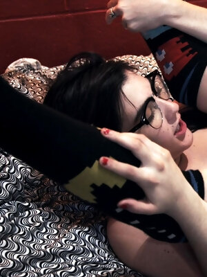 Small Titted Brunette Teen Fingering On The Bed