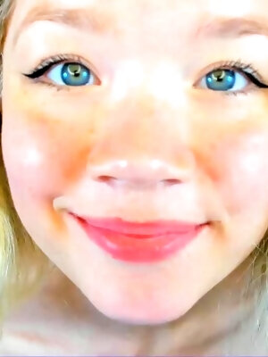 Masturbating Blonde Teen On Couch With Big Toys